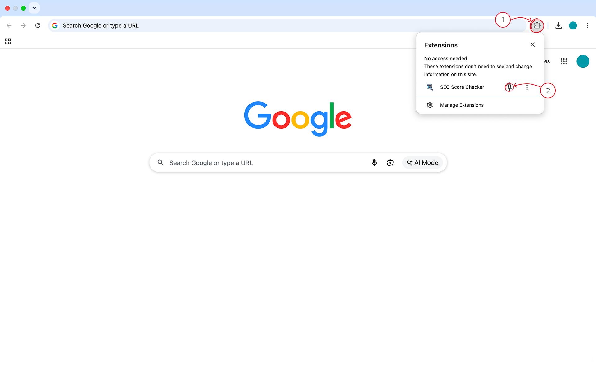 Pin SEO Score Checker in Chrome